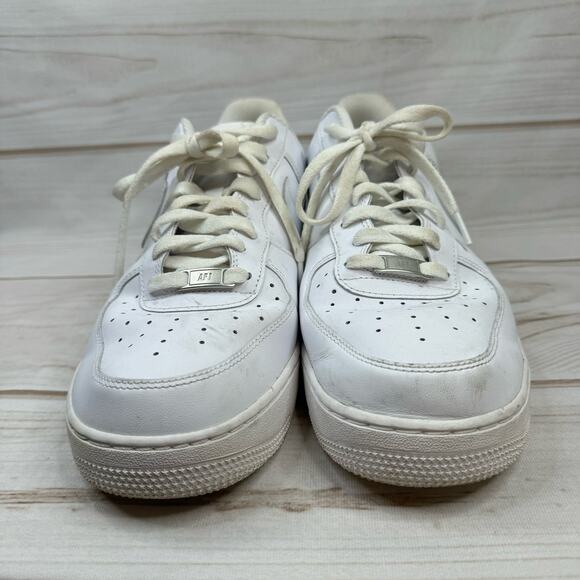 Nike Air Force 1 '07 Low Triple White Sneakers (CW-2288-111) Men's Size 13 - Picture 4 of 11